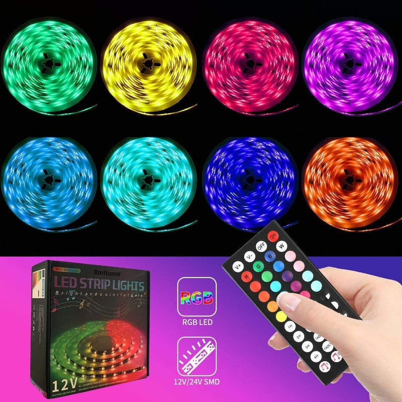[AUSTRALIA] - LED Strip Lights,16.4ft 5050 RGB Waterproof LED Tape Lights, UL Certified Color Changing with Timing Controller Remote, for Indoor Outdoor Decoration 