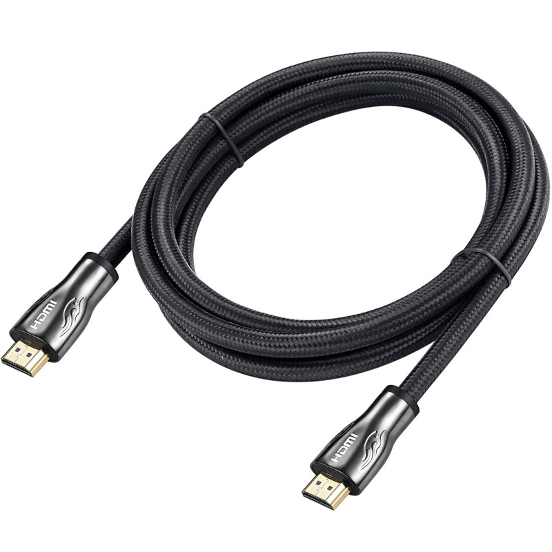 A-tech High Speed 26AWG Braided Cord HDMI 2.0 Cable 6ft 24Gbps [Supports 4K 2160p, HD 1080p, 3D, Ethernet] Audio Return Video for PC, 3D Television, Xbox360, PS3/4, Apple TV and More 6Feet
