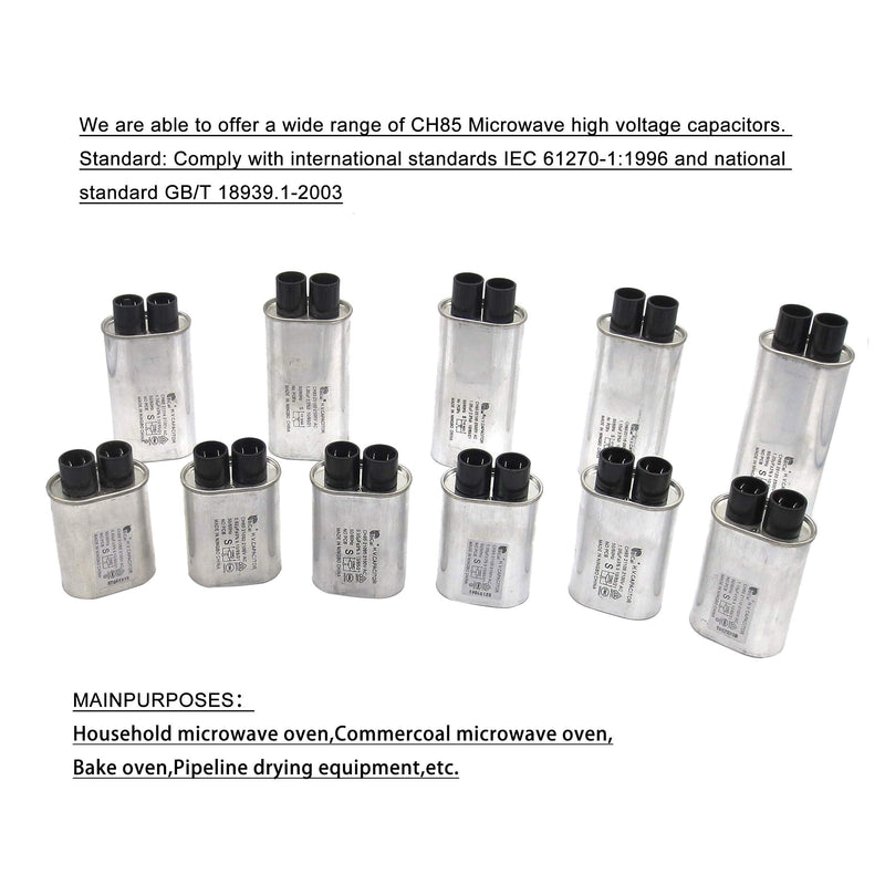 CQC&VDE Universal Household Microwave High Voltage Capacitor 1.20uf ch85 25120 2500V AC H.V.CAPACITOR 10/85/21 50/60Hz NO PCB