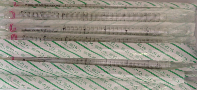 [AUSTRALIA] - EarthOx Sterile Serological Pipettes 25ml Long (Length: 338.9mm)(Individually Packaged) (20 Pipettes) 