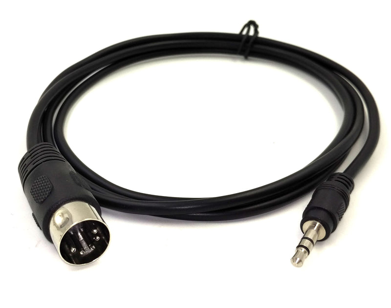 [AUSTRALIA] - Exuun MIDI Cable, 1.5M/5Ft 5-Pin DIN Plugs Male to 3.5mm 1/8 inch TRS Male Jack Stereo Plug Converter Cable Audio Cable (DIN-3.5mm) 