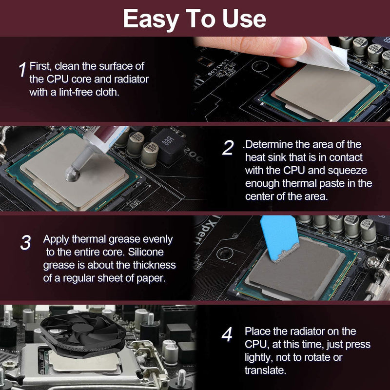 HY-510-100g Thermal Conductivity: >1.93W/m-k Thermal Paste, Carbon Based High Performance, Heatsink Paste, Thermal Compound CPU for All Coolers, Thermal Interface Material - 100g