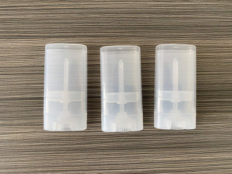 Ewanda store 10Pcs 15ML Plastic Empty Oval Deodorant Containers Lip Gloss Lipstick Balm Tubes Large Capacity Flat Tube Container Holders with Caps,Clear 10 PCS