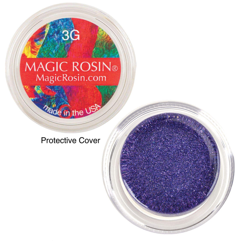 Magic Rosin - 3G Purple Sparkle - Premium Grade Instrument Rosins for Violin, Viola and Cello Bows - Excellent Grip - Delivers a Clear, Complex Tone - Purified Transparent Pine Rosin - USA Made