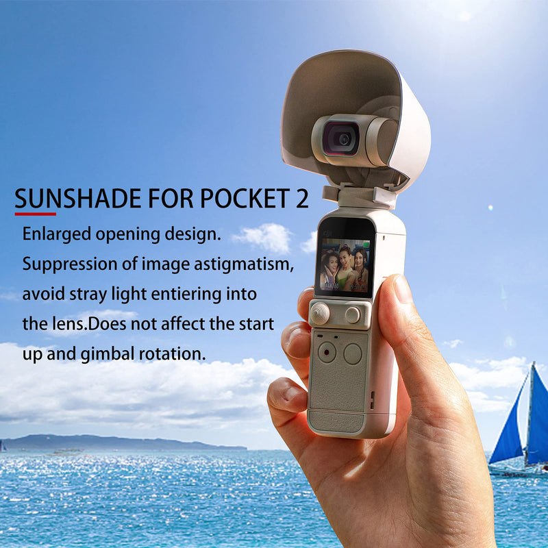 4pcs Multi Purpose Kit for DJI OSMO Pocket 2 Accessories Combo Lens Sunshade+Lens Hood Protector Cover Cap+Dust Shield+Adapter Holder