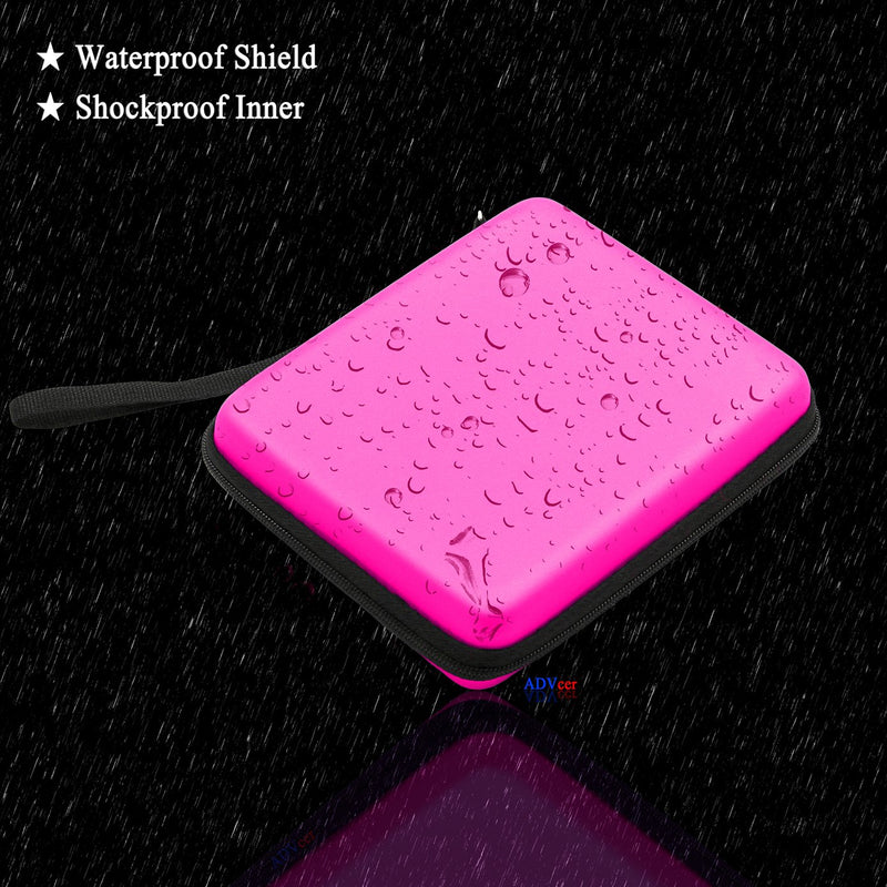 ADVcer 2DS Case, EVA Waterproof Hard Shield Protective Carrying Case with Hand Wrist Strap and Double Zipper Compatible with Nintendo 2DS (Fuchsia) Fuchsia