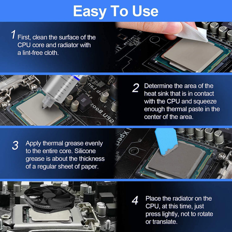 HY-700-50g Thermal Paste,CPU Paste;Heatsink Past;Thermal Compound; Conductivity: >3.14W/m-k Carbon Based High Performance, Heatsink Paste, Thermal Compound CPU for All Coolers - 50 Grams