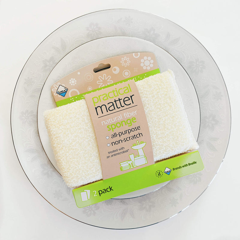 Practical Matter Organic Cotton Fiber All-Purpose Kitchen Sponge (Pack of 6) 6 Count (Pack of 1)