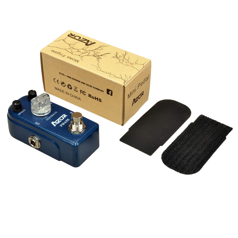 AZOR Vintage Phaser Guitar Effect Pedal, Mini Pedal Pure Analog Processor with True Bypass AP-301