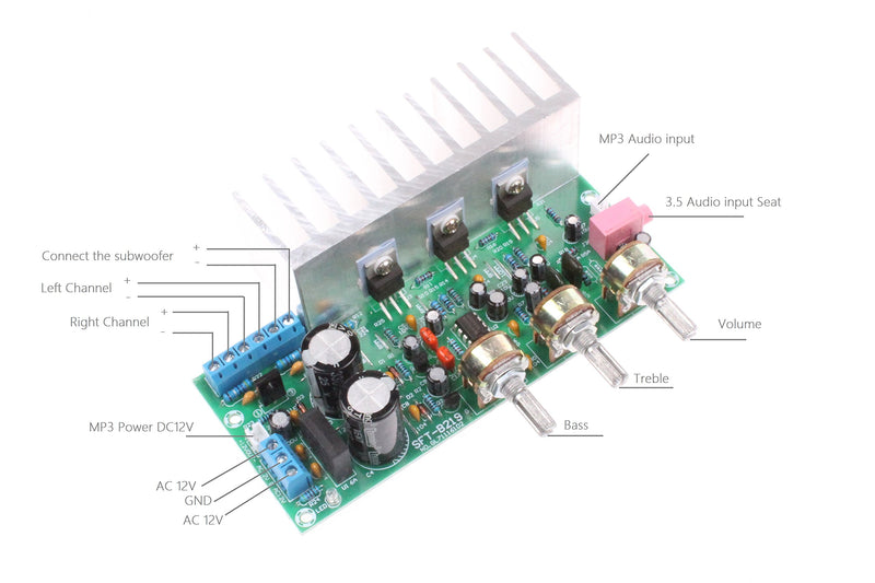 [AUSTRALIA] - NOYITO TDA2050 TDA2030 NE5532 2.1 3-Channel Hi-Fi Subwoofer Amplifier Board 18W+18W+32W Compatible with LM1875 