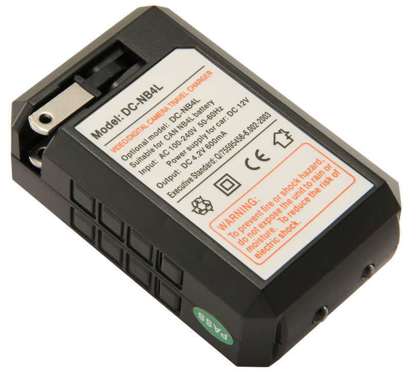 STK's NB-4L Battery Charger for Canon NB-4L ELPH 330 HS, ELPH 300 HS, VIXIA Mini, ELPH 100 HS, ELPH 310 HS, Powershot SD1400 is, SD750, SD1000, SD600, SD1100 is, SD630, SD400, SD450, SD780, CB-2LV