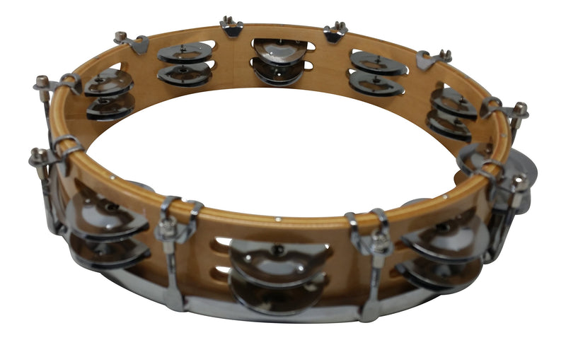 Rhythm Band Instruments RB930DJ Tunable Tambourine 10 Inch with 18 Pairs of Double Row Jingles 18 Pair Jingles Rb930Dj