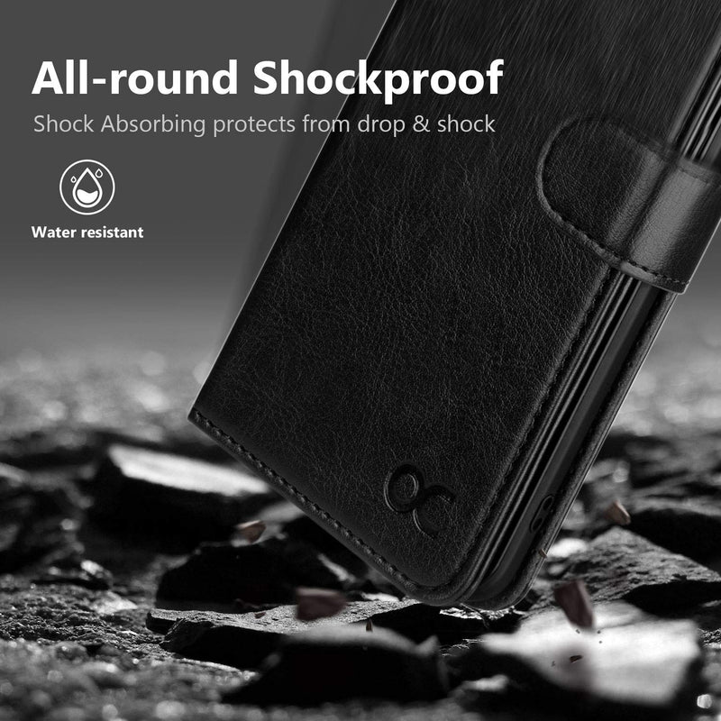 OCASE Samsung Galaxy S9 Plus Case, S9 Plus Wallet Case [TPU Shockproof Interior Protective Case] [Card Slot] [Kickstand] [Magnetic Closure] Leather Flip Case for Samsung Galaxy S9 Plus (Black) Black