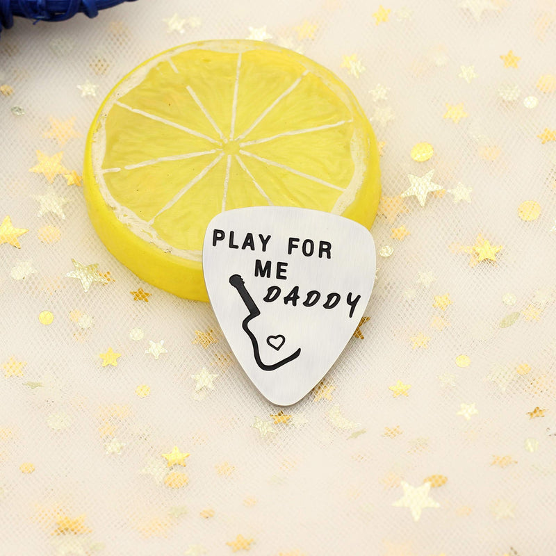 Fathers Guitar Pick Inspirational Gifts For Dad Papa Pendants Fathers Day Play For Me Daddy