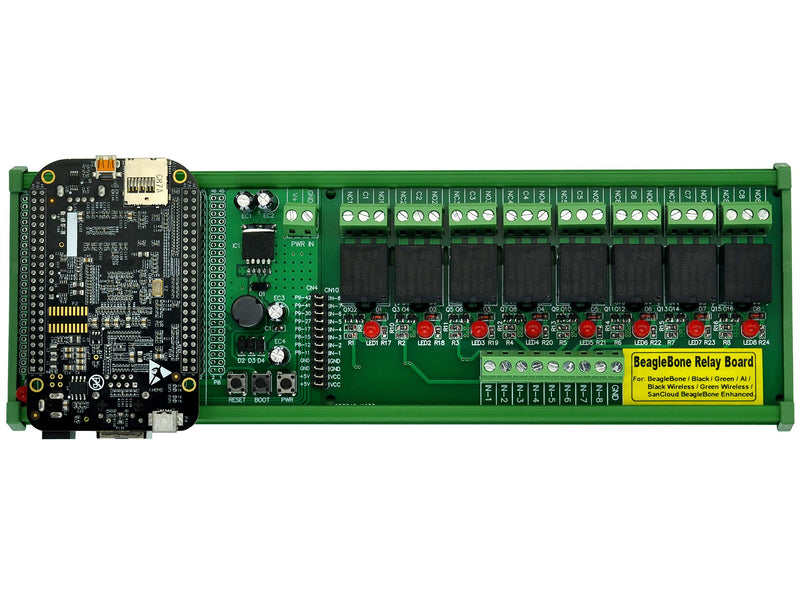 DIN Rail Mount 8 SPDT IoT Power Relay Module for BeagleBone Black