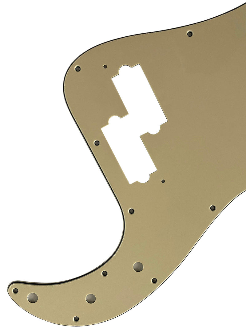 Custom Guitar Pickguard For Fender Japan Precision Bass Style Scratch Plate (3 Ply Vintage Yellow) 3 Ply Vintage Yellow