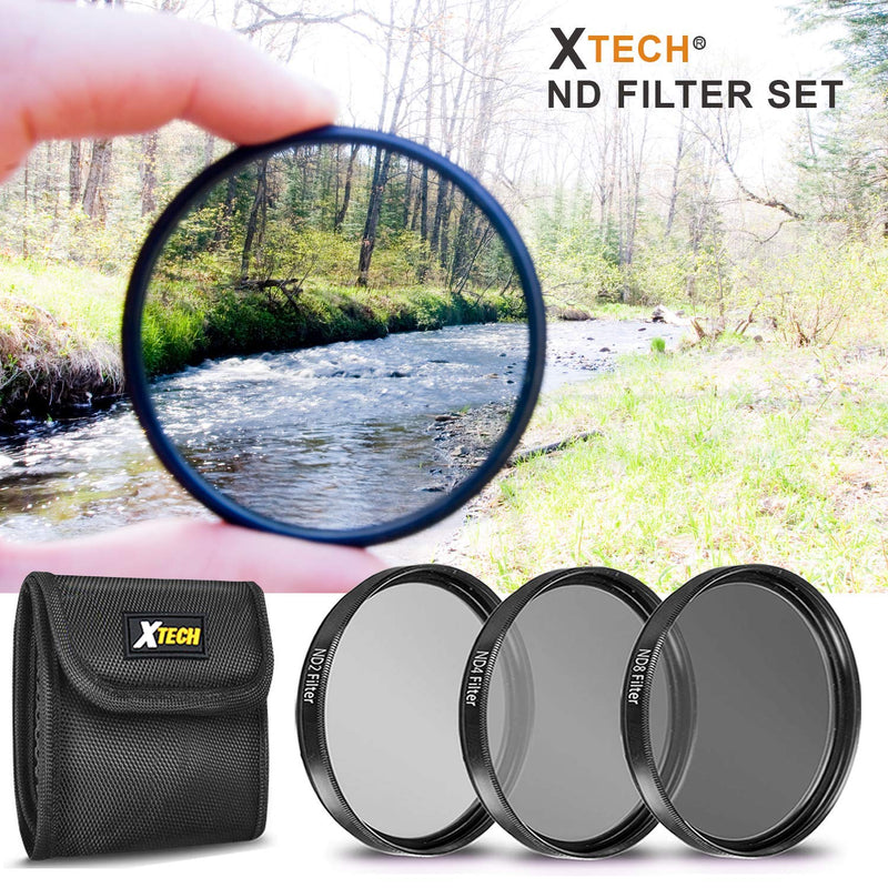 PRO 58MM Lens Filters Kit (UV FLD CPL) + 58mm Close Up Macro Filters (+1 +2 +4 +10) + 58mm ND Filter Kit (ND2 ND4 ND8) + 58mm Lens Hood + Xtech Camera Accessories Starter Kit + More