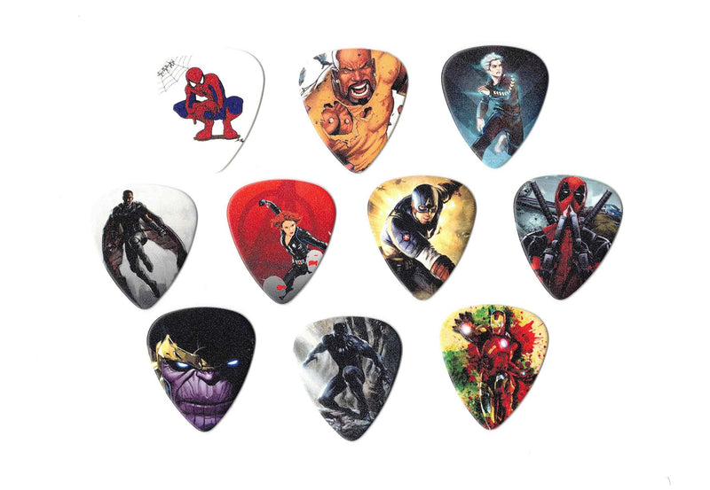 Marvel Avenger's Guitar Picks | 10 medium picks