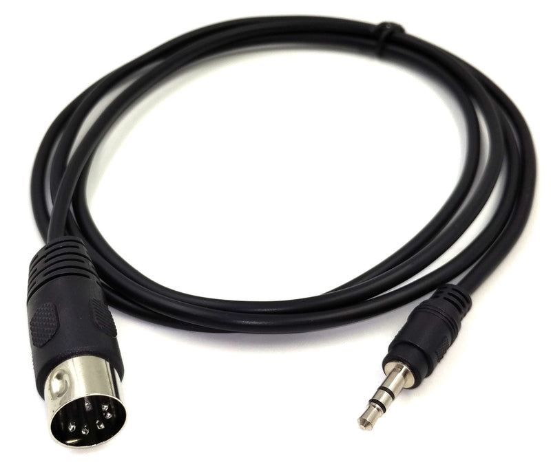 [AUSTRALIA] - Exuun MIDI Cable, 1.5M/5Ft 5-Pin DIN Plugs Male to 3.5mm 1/8 inch TRS Male Jack Stereo Plug Converter Cable Audio Cable (DIN-3.5mm) 