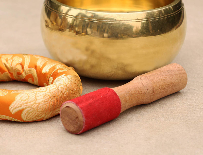 DharmaObjects Suede/Wood 1 Singing Bowl Mallet Tool