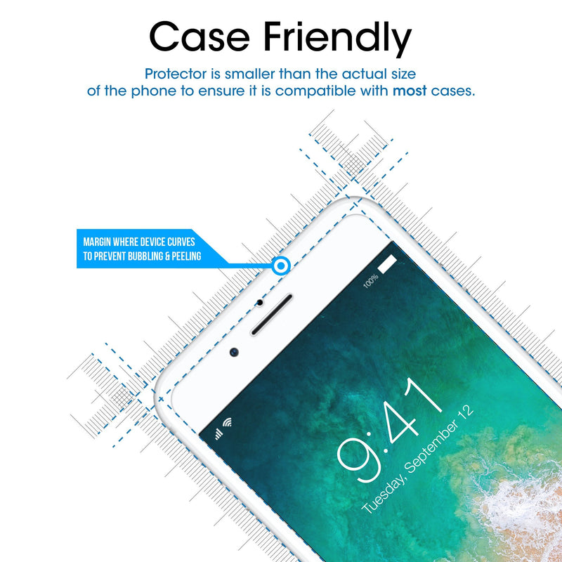 amFilm Glass Screen Protector for iPhone 8 Plus, 7 Plus, 6S Plus, 6 Plus (5.5 Inch) (2 Pack) Tempered Glass Screen Protector