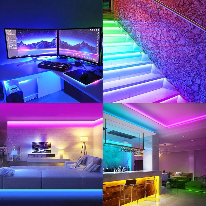 [AUSTRALIA] - Smart WIFI Led Strip Lights, TASMOR 32.8ft RGB 5050 Color Changing Light Strip Music Sync Works with Alexa Google Assistant, Phone APP Controlled IP65 Waterproof Led Strip with Remote for Home Parties 