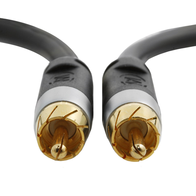 Mediabridge Ultra Series Digital Audio Coaxial Cable (2 Feet) - Dual Shielded with RCA to RCA Gold-Plated Connectors - Black - (Part# CJ02-6BR-G2)