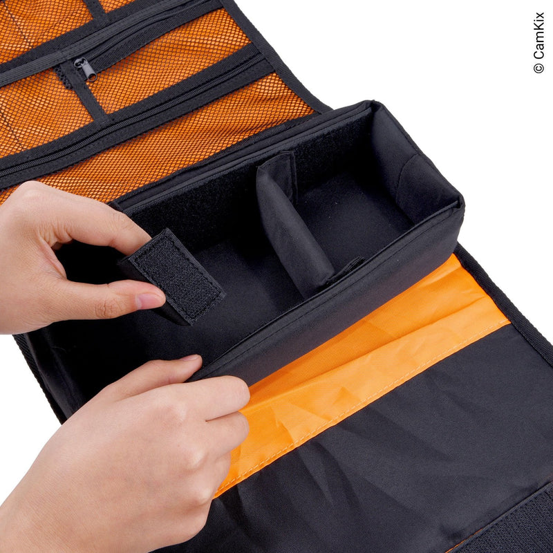 CamKix Roll-Out Bag with Waist/Shoulder Strap Compatible with GoPro Hero and DJI osmo Action + Other Action/Compact Cameras - Multiple Carry Options (Hand, Shoulder, Waist, Back) - Smart Case