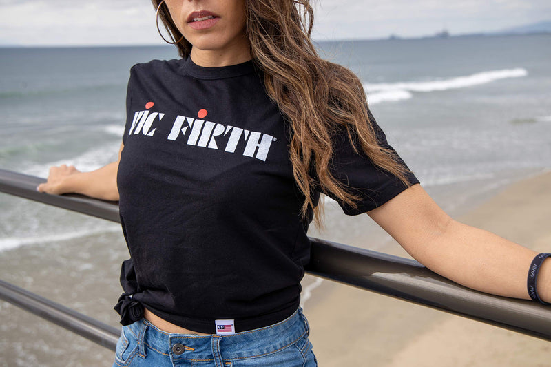 Vic Firth Logo Men's Black T-Shirt S