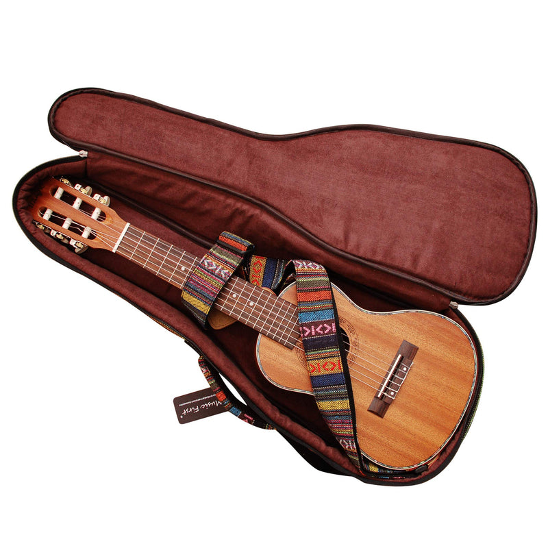 MUSIC FIRST Original Design 0.6" (15mm) Thick Padded Country Style Baritone Ukulele Case, Ukulele Bag (30"~31"). NEW ARRIVAL!