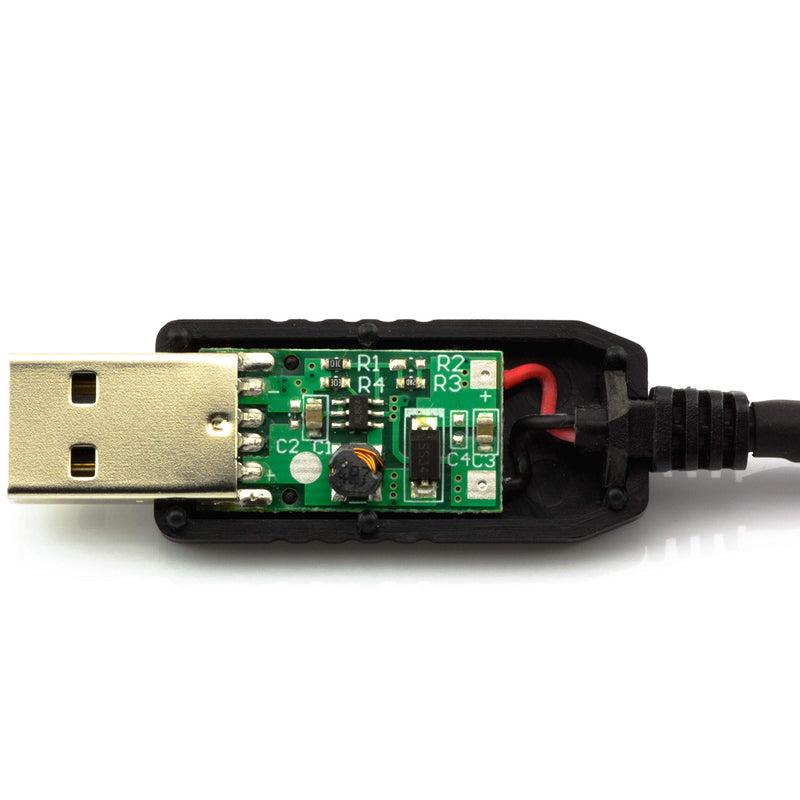 CRJ Full Speed 12V Voltage Step-Up USB to 3-Pin and 4-Pin PC Fan Sleeved Power Adapter Cable
