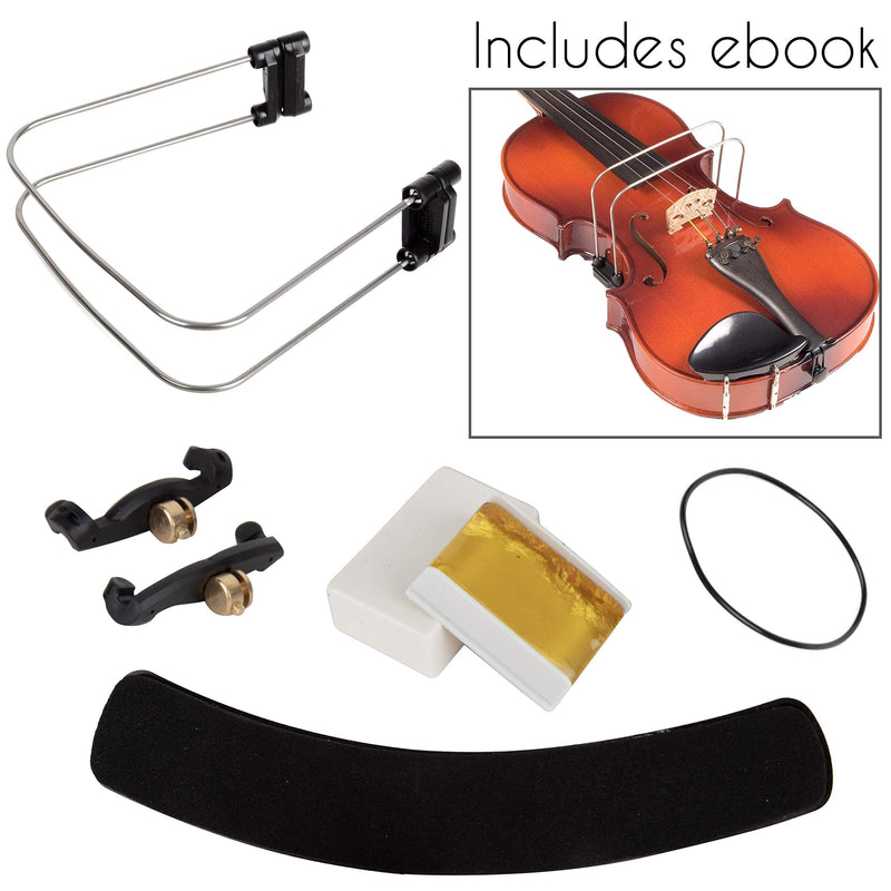 Bowright Beginners Pack Violin 3/4-4/4 - Great Starter Kit for Kids and Rentals - Includes Accessories, Shoulder Rest, The Original Bowright, Extra Rosin, and a free Parent Ebook - Made In USA