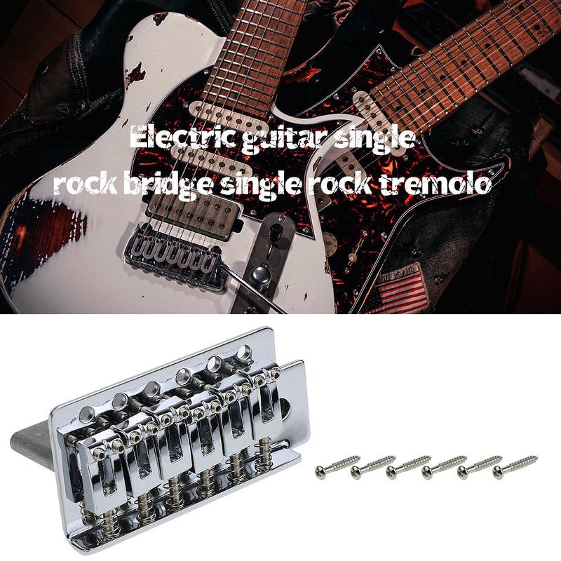 Electric Guitar Tremolo Bridge System Set with Neck Plate Whammy Bar Replacement Compatible with Fender Start ST Guitar Silver Zinc Alloy