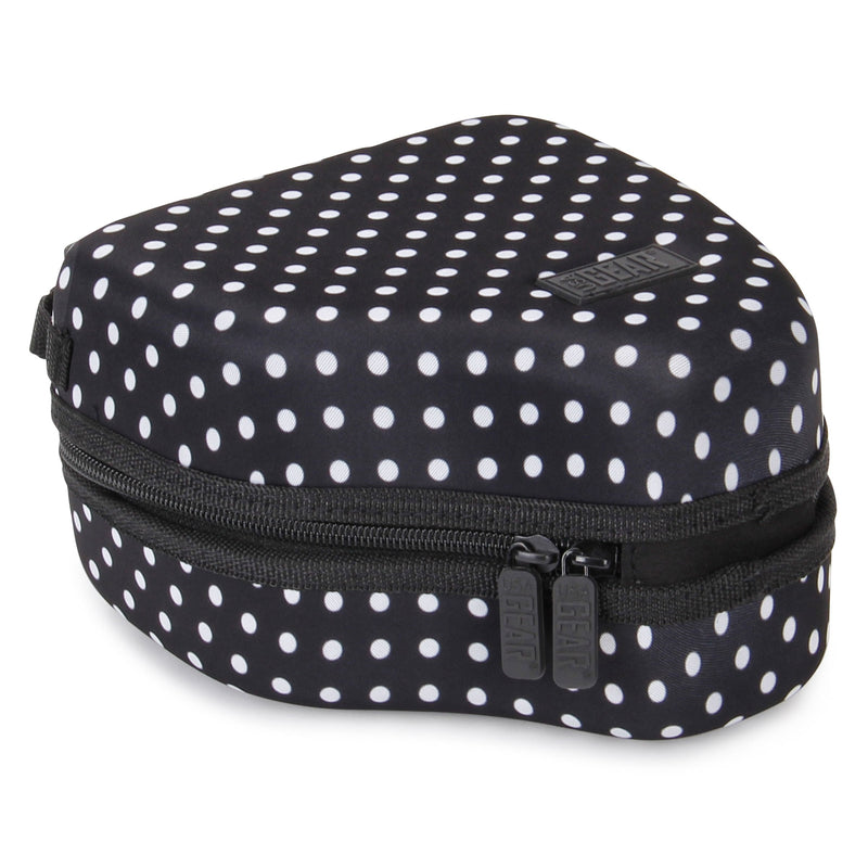 USA GEAR Hard Shell DSLR Camera Case (Polka Dot) with Molded EVA Protection, Quick Access Opening, Padded Interior and Rubber Coated Handle-Compatible with Nikon, Canon, Pentax, Olympus and More Polka Dot - Standard