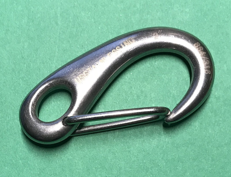 10 Pieces Stainless Steel 316 Spring Gate Snap Hook Clip 2" Marine Grade Lobster Claw