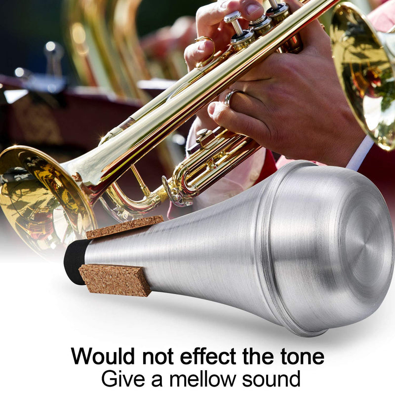3 Packs Lightweight Aluminum Practice Trumpet Mute Silencer Trumpet Straight Mute Trumpet Parts Accessories Practice Mute Trumpet for Jazz