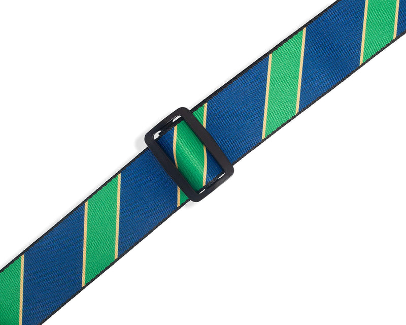 Levy's Leathers 2" Wide Polyester Spirit Case Strap Fits Most Insturment Cases with D-Ring Clips; Navy, Green (MCS-006) Navy/Green