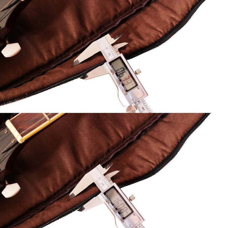 MUSIC FIRST Original Design 0.65" (16mm) Thick Padded Country Style 5-string Banjo Case, Banjo Gig Bag (Fit for Overall Length 38 inch / 96~97cm Full Size Banjo). NEW ARRIVAL!