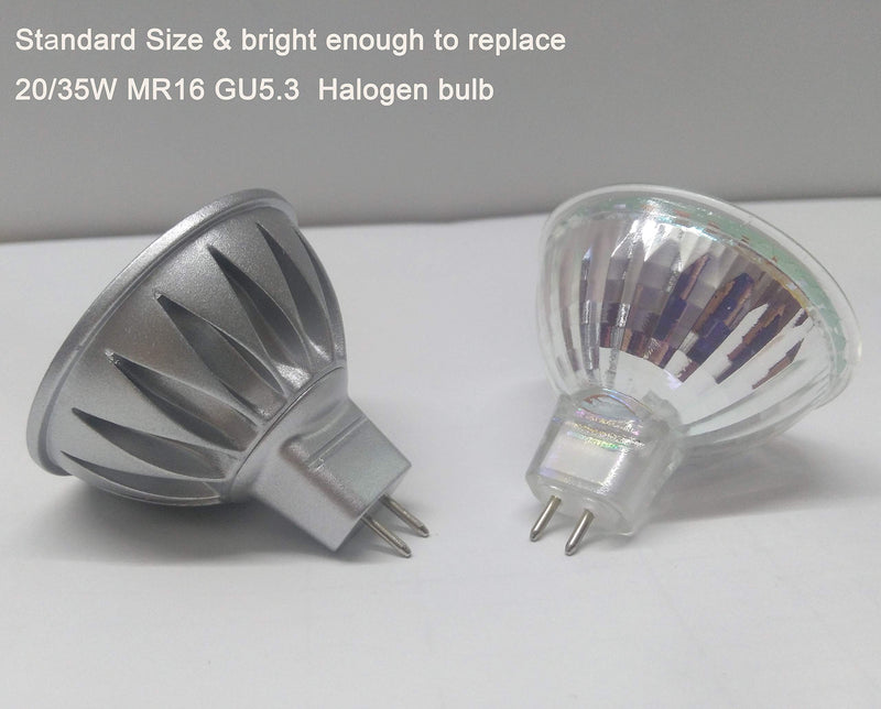 [AUSTRALIA] - ALIDE MR16 7W 4000K Neutral White Led Bulbs,50W-75W Halogen Equivalent,12V Low Voltage GU5.3 MR16 Bulb Spotlight for Outdoor Landscape Flood Track Recessed Lighting,560lm,38 Deg,6 Pack 4000K Natural White 