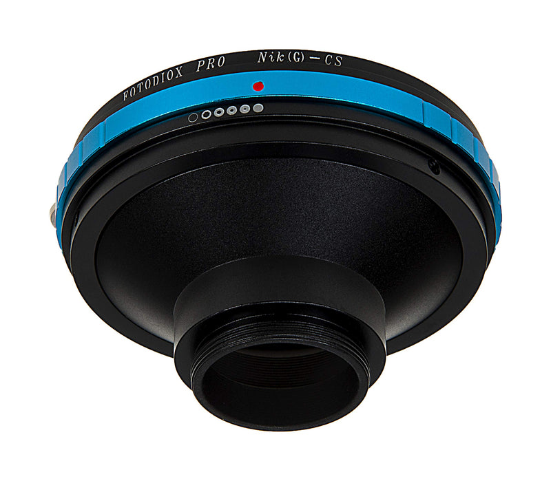 [AUSTRALIA] - Fotodiox Pro Lens Mount Adapter - Compatible with Nikon F Mount G-Type D/SLR Lenses to CS-Mount (1" Screw Mount) Cine & CCTV Camera Body with Built-in Aperture Control Dial 