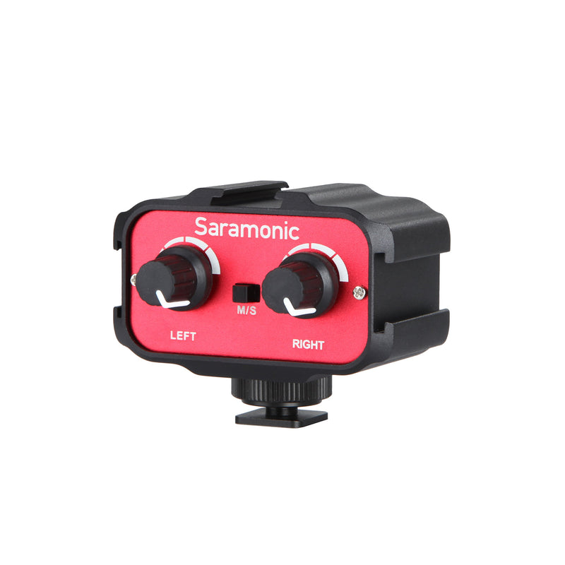 Saramonic SR-AX100 2 Channel 3.5mm Audio Adapter (Red/Black) AX-100