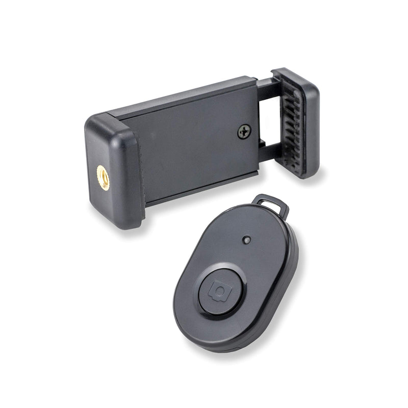 Carson BoaPod Flexible Leg Travel Tripod with Universal Smartphone Adapter and Bluetooth Wireless Remote Shutter Button (TR-050), Black, Medium