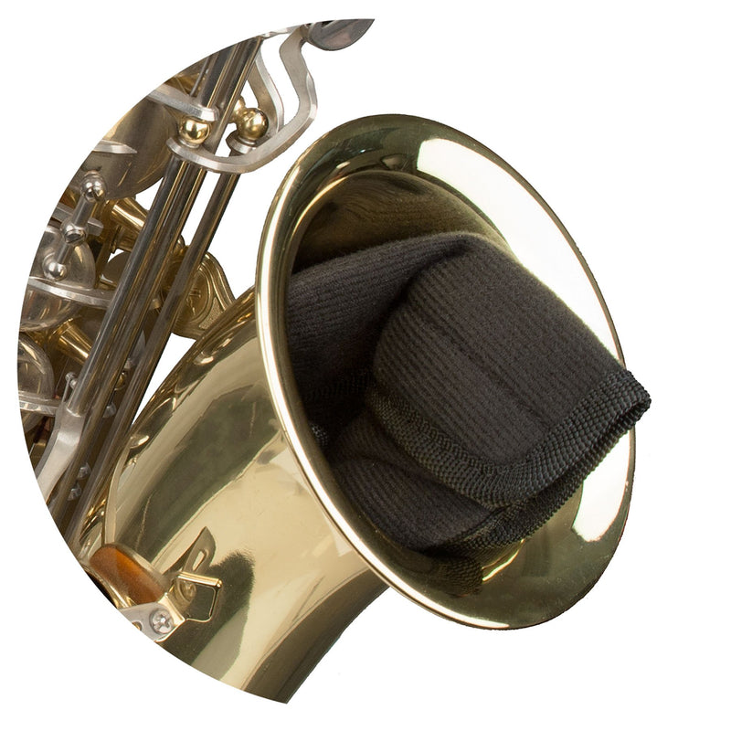 Protec A303 Alto / Tenor Sax Neck and Mouthpiece In-Bell Pouch,Black Black