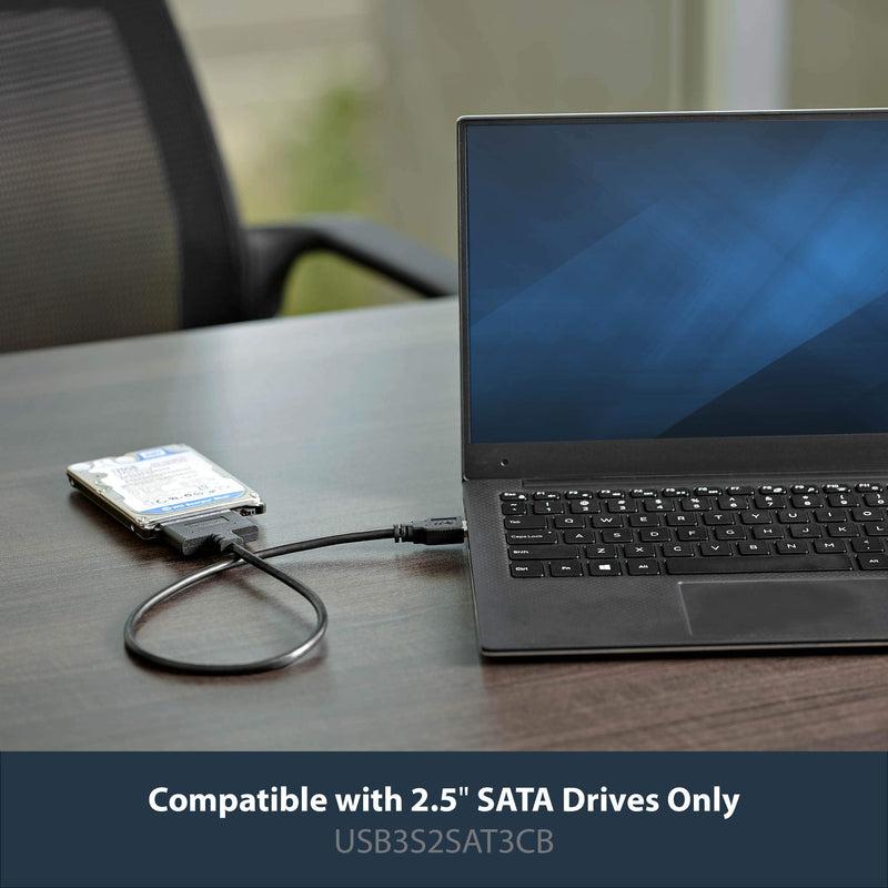StarTech.com SATA to USB Cable - USB 3.0 to 2.5” SATA III Hard Drive Adapter - External Converter for SSD/HDD Data Transfer (USB3S2SAT3CB) USB 3.0 | 2.5"