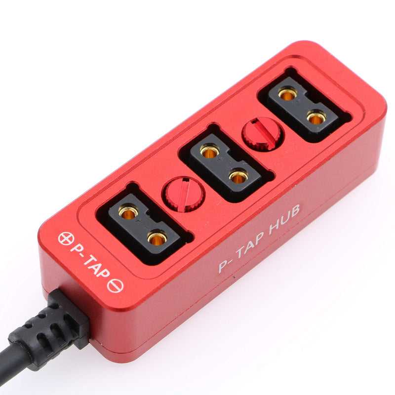 [AUSTRALIA] - AConnect Dtap Male to 3 Port D tap P-tap Female Splitter Cable with Screw Threads for ARRI RED Z CAM Cameras/TILTA Steadicam IDX Battery 21in/ 54cm 