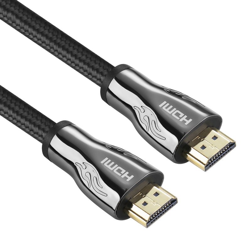 A-tech High Speed 26AWG Braided Cord HDMI 2.0 Cable 3ft 24Gbps [Supports 4K 2160p, HD 1080p, 3D, Ethernet] Audio Return Video for PC, 3D Television, Xbox360, PS3/4, Apple TV and More 3Feet