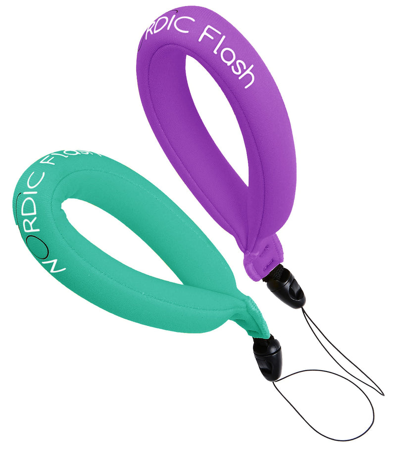 Nordic Flash Waterproof Camera Float - Pack of 2 - Turquoise & Purple