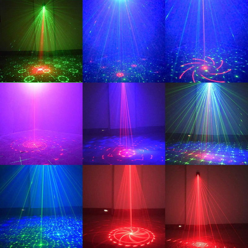 COCO FUN Laser Party Lights, Mini Portable Cordless Laser Lights Rechargeable RGB 240 Patterns Stage Lights Projector for Christmas Halloween Decorations Gift Birthday Disco Live Show Karaoke KTV Bar