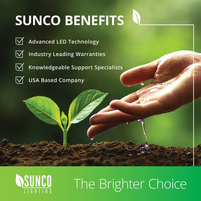 Sunco Lighting 6 Pack A19 LED Bulb with Dusk-to-Dawn, 9W=60W, 800 LM, 3000K Warm White, Auto On/Off Photocell Sensor - UL