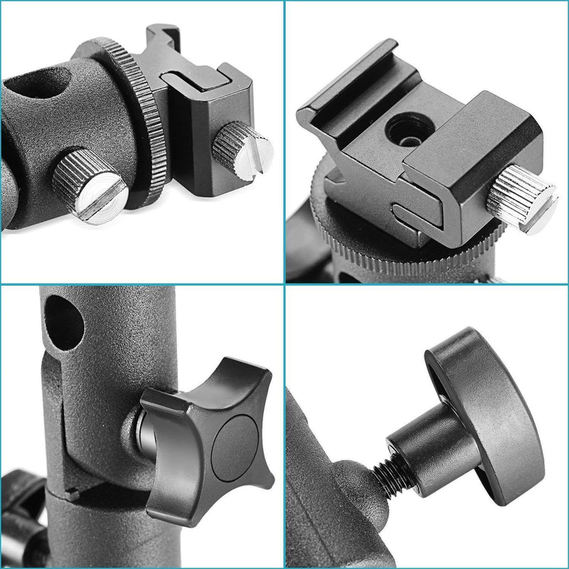 SLOW DOLPHIN Camera Flash Speedlite Mount Swivel Light Stand with Umbrella Bracket Holder （2 PCS） 2 pack Camera Flash Brackets